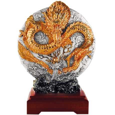 #Celestial Dragon Figurine in Wooden Gift Box