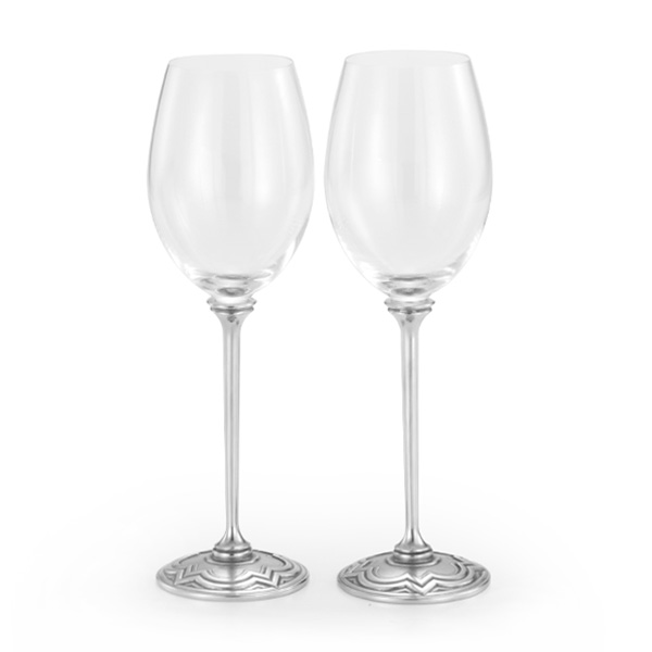 Cartouche White Wine Glass Pair