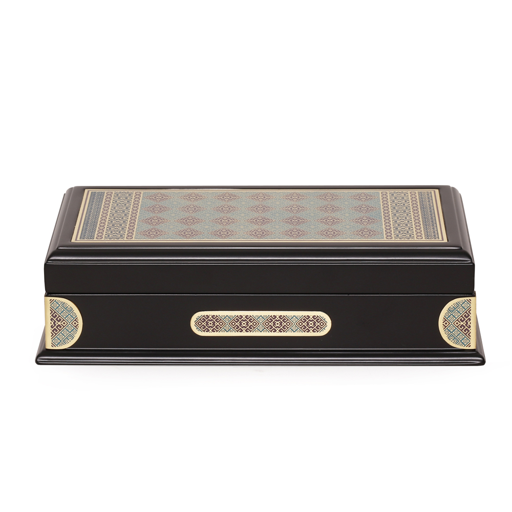 Blue Songket Clock Box