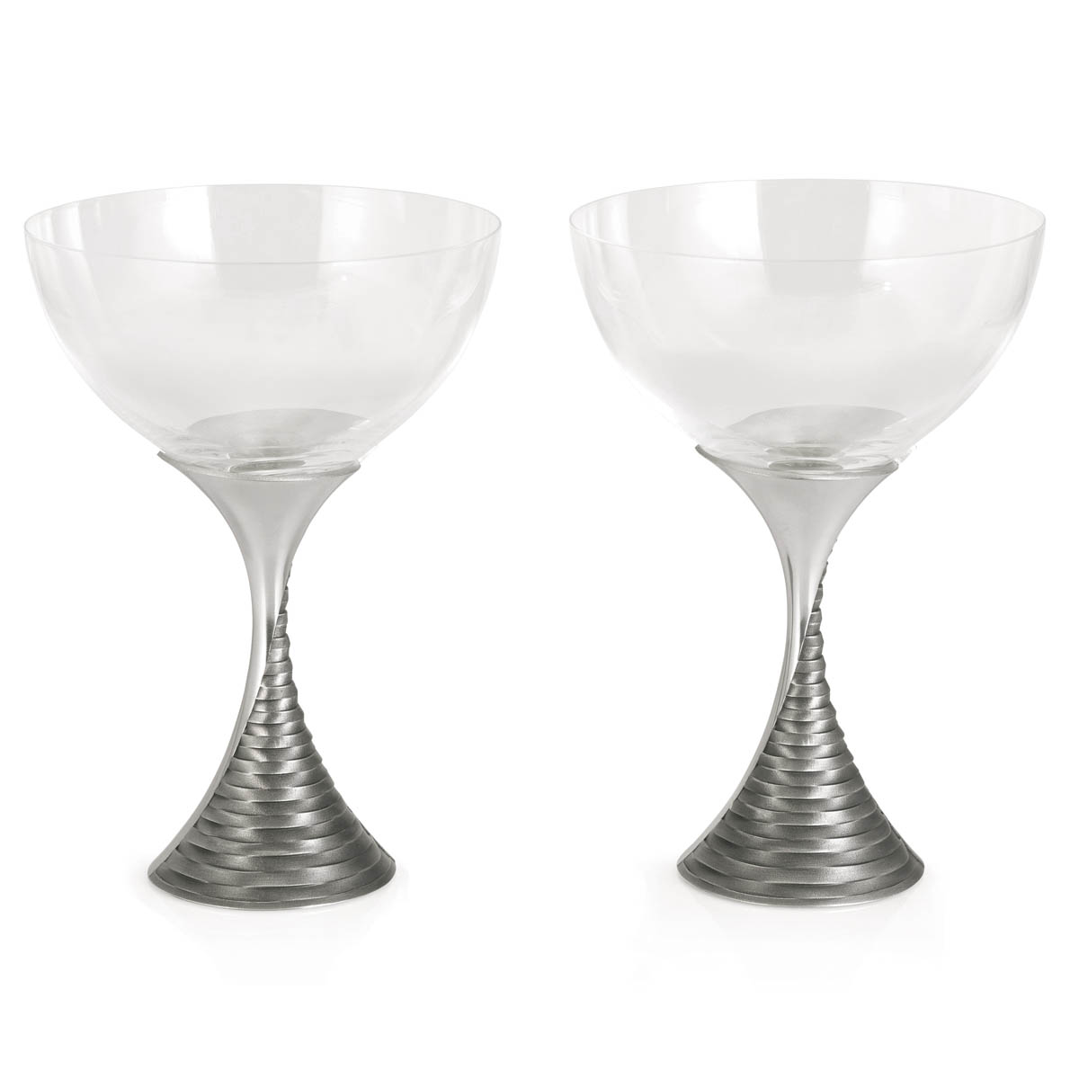 Weave Champagne Coupe Pair