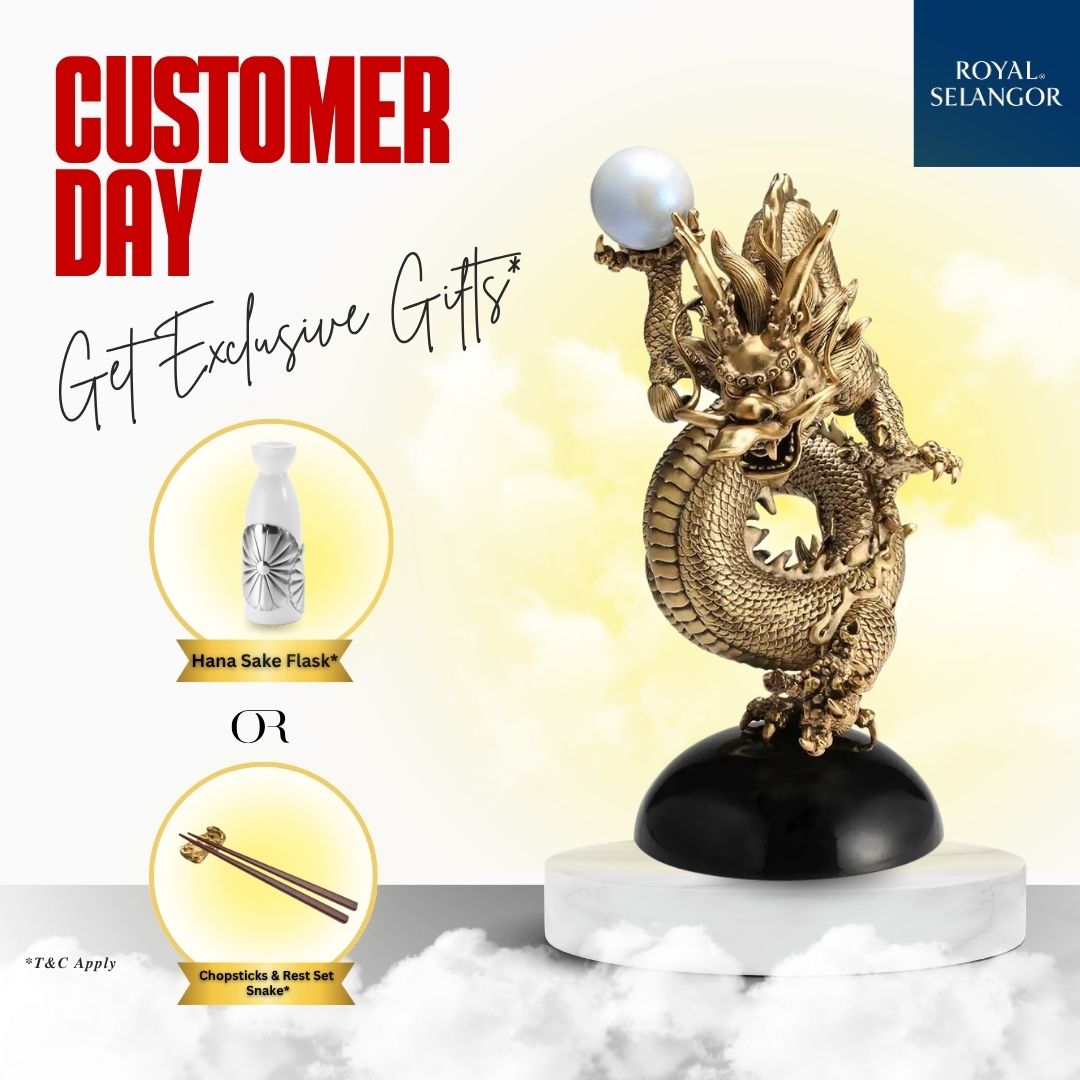 Limited Edition Gilt Azure Dragon LG + FREE GIFT Hana Sake Flask/Chopsticks Year of The Snake | Customer Day