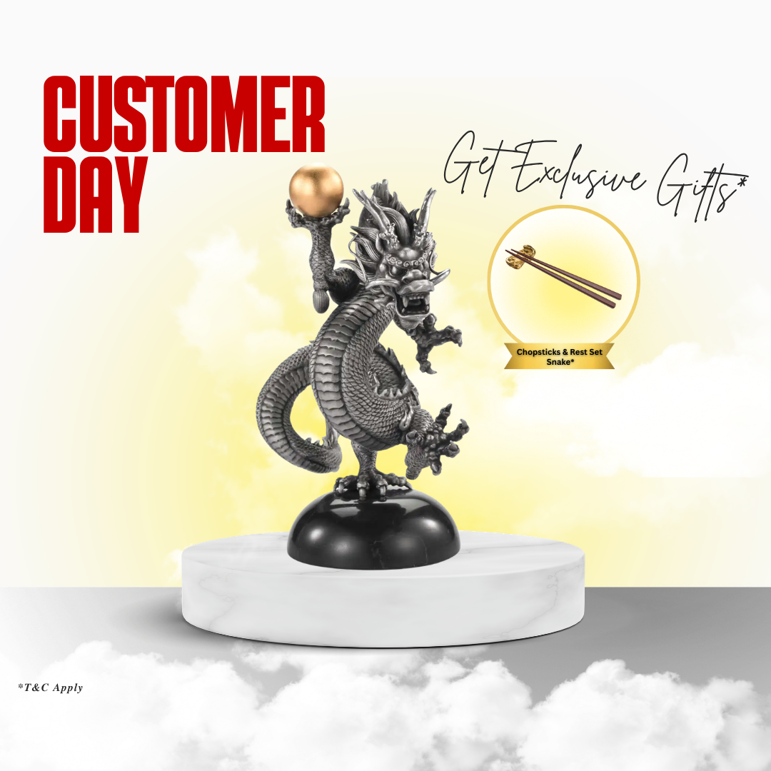 Royal Selangor Azure Dragon LG + FREE GIFT Chopsticks & rest Year of The Snake | Customer Day