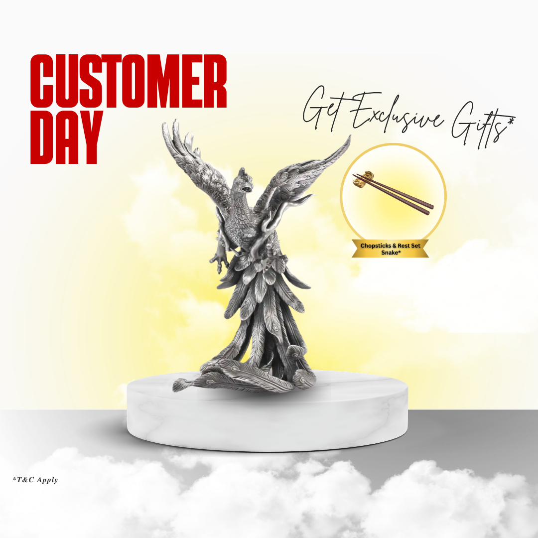 Vermilion Phoenix LG + FREE GIFT Chopsticks Rest Year of The Snake | Customer Day