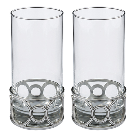 #Medallion Highball Glass Pair - Chateau